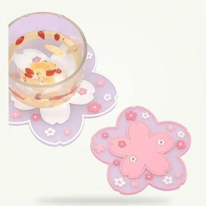 Mignonne Decorative Tea Coaster Set - Non-Slip Heat-Resistant Saucer, product photo on a plain background