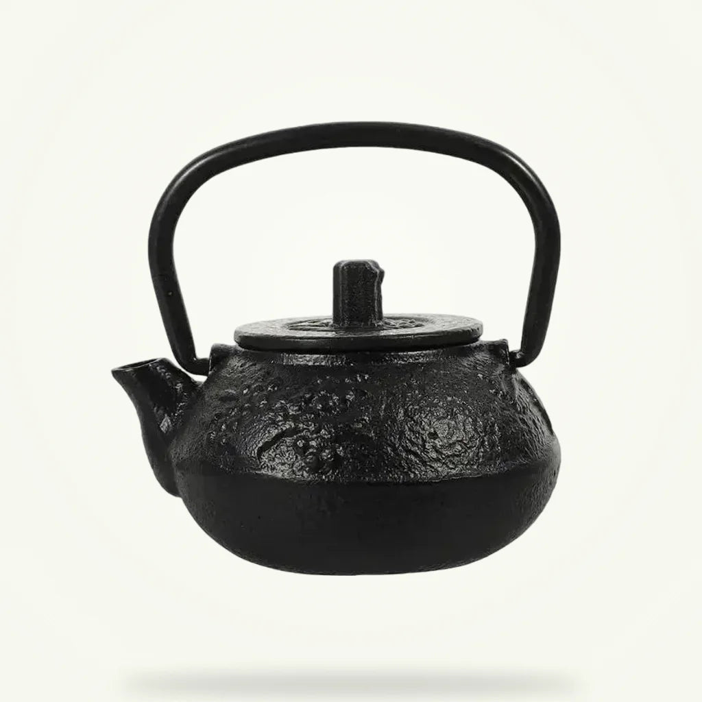 Mini Cast Iron Teapot Decorative Retro Teapot for Home Office, product photo on a plain background