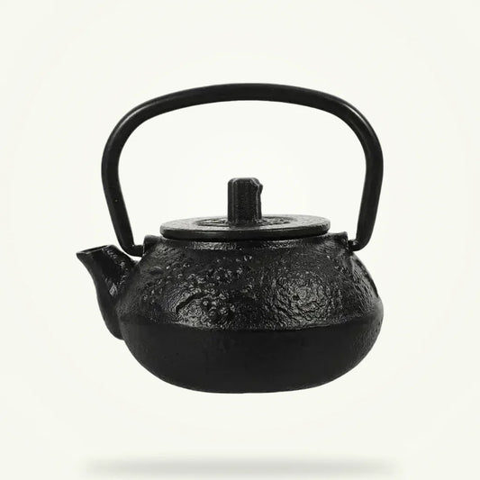 Mini Cast Iron Teapot Decorative Retro Teapot for Home Office, product photo on a plain background