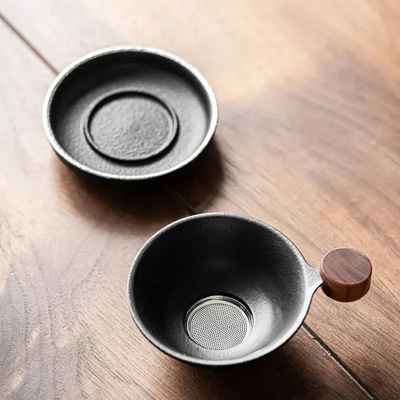 Handmade ceramic tea strainer for loose leaf tea