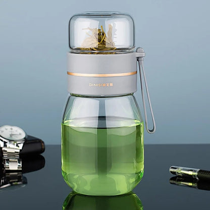 mini-glass-teapot-with-infuser-for-loose-leaf-tea-450ml-portable Light Gray