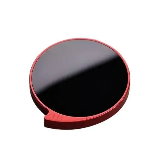 Red cup warmer for tea with a white mug