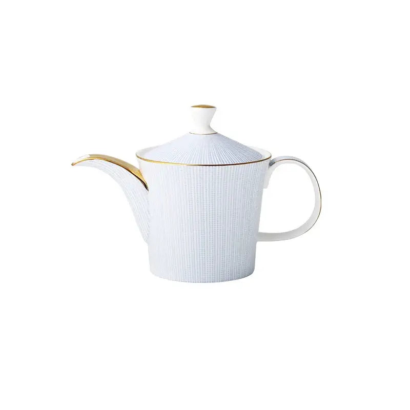 Blue porcelain teapot set with double-wall kettle