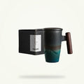 Modern Teapot with Infuser and Lid - 400ml Ceramic Tea Pot for One