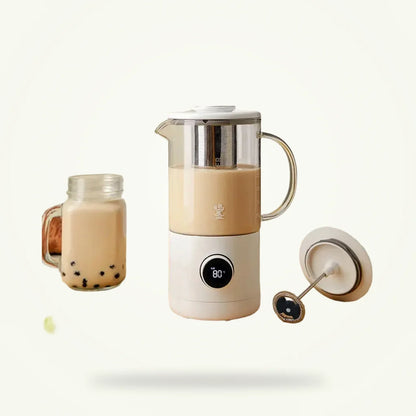 Multifunction tea maker 500ml in white, full product view on plain background