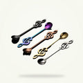 Musical Note Tea Spoon Set of 2 - Stainless Steel Tea Spoons by Granny Lulu