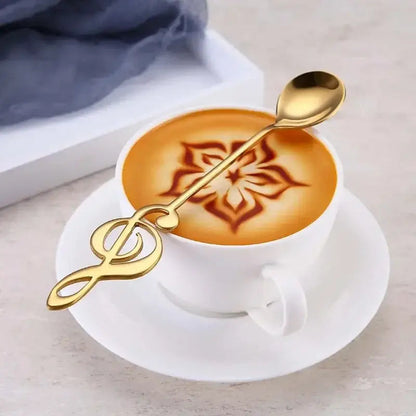 Musical note tea spoon in black color