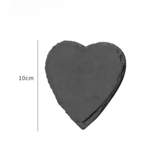 Heart shaped slate coaster for tea