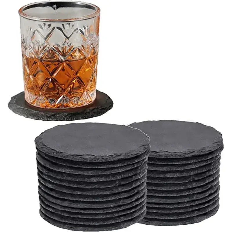 Slate coaster with tea cup and saucer