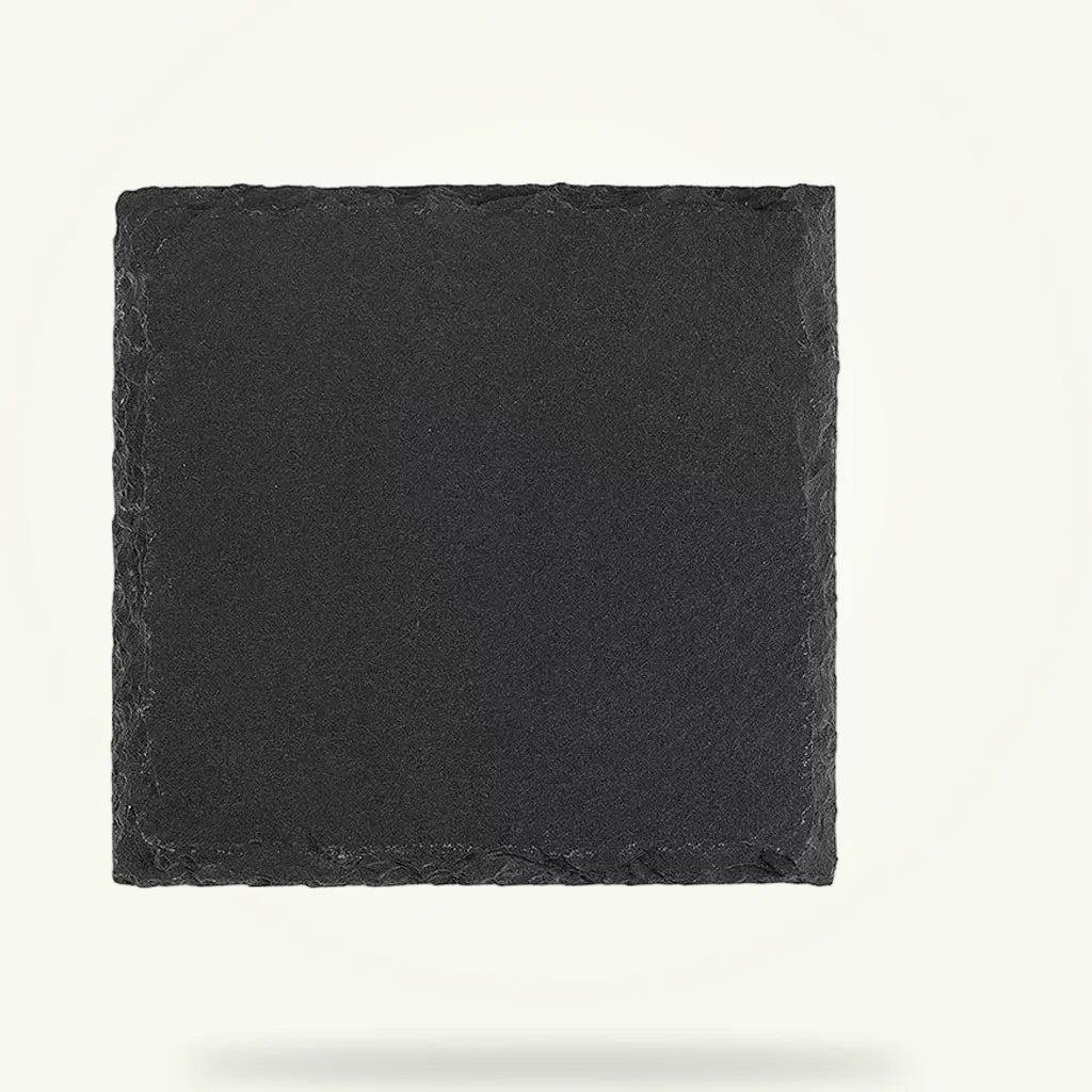 Natural Slate Coaster Set for Tea Cups and Mugs, product photo on a plain background
