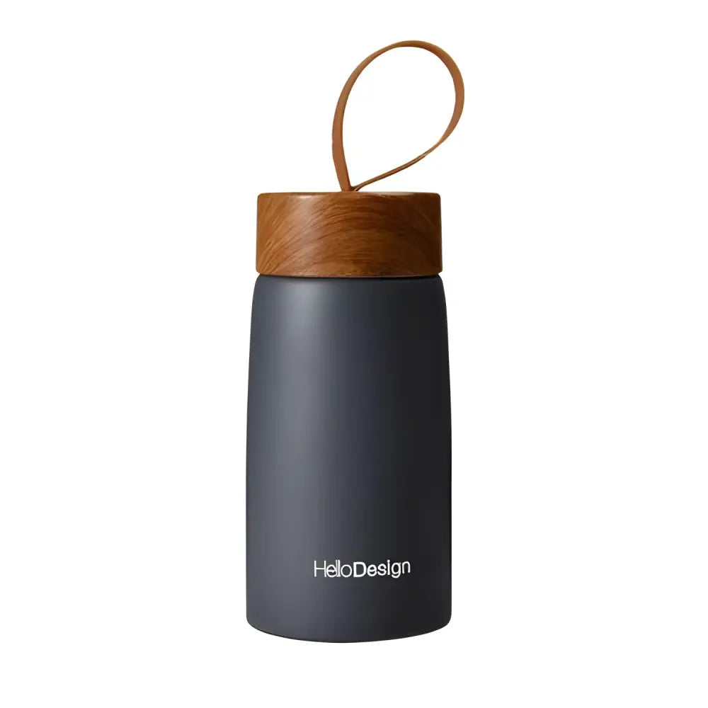 Gray insulated tea bottle slim design 260 ml capacity