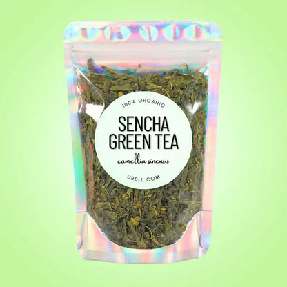 30 gram pouch of organic sencha loose leaf green tea from Shizuoka Japan