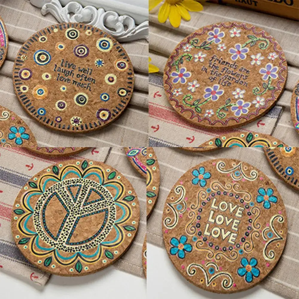 Eco friendly cork coasters for home use