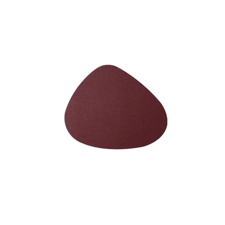 Oval coaster for tea cups in red