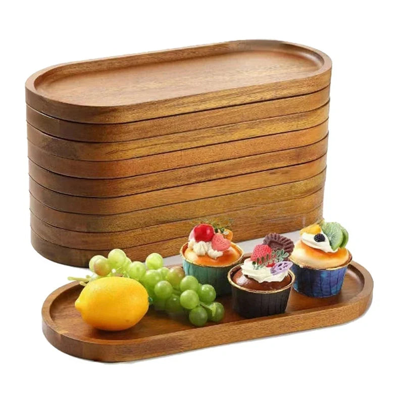 Oval Wooden Serving Tray - view 4