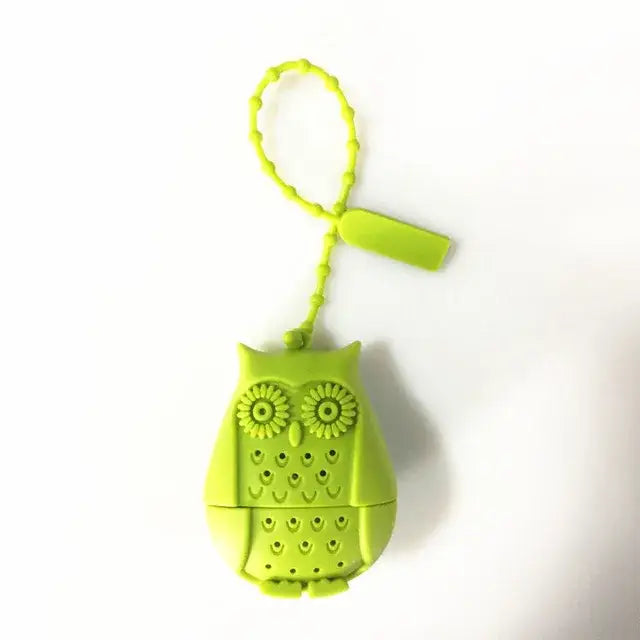 Green owl tea infuser for iced tea