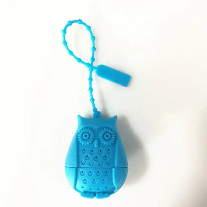 owl-tea-infuser-cute-silicone-tea-strainer-for-loose-leaf-tea Blue