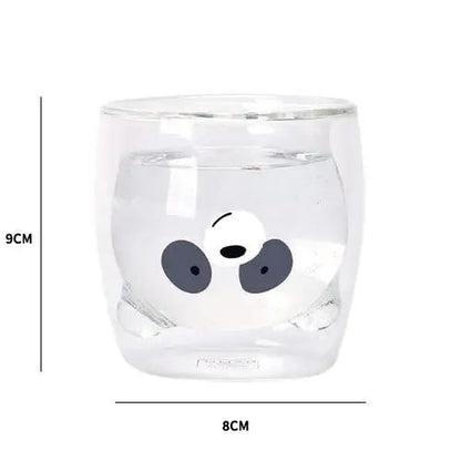Panda tea cup size comparison with hand