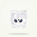 Panda Double Wall Glass Tea Cup with Infuser, 260 ml