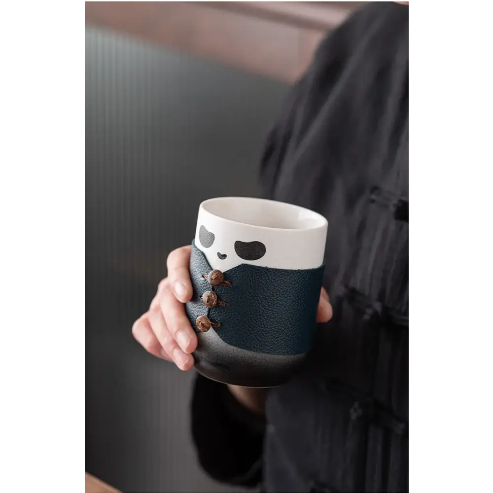 Panda tea infuser in a gift box with ribbon