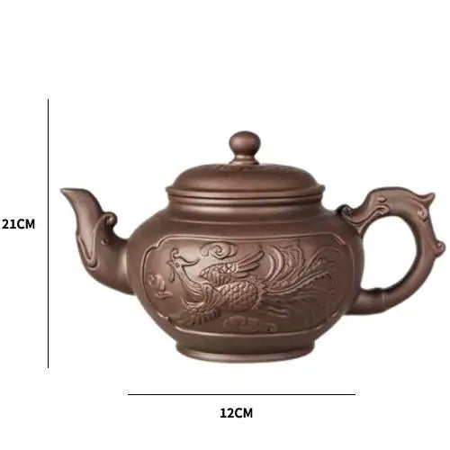 Phoenix clay teapot with cup