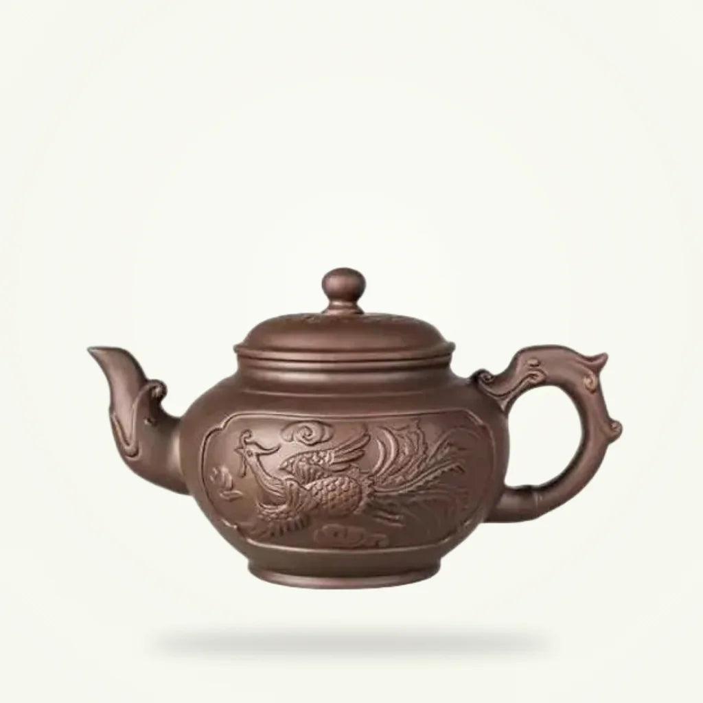 Phoenix Clay Teapot 750ml - Yixing Style Ceramic Teapot, product photo on a plain background