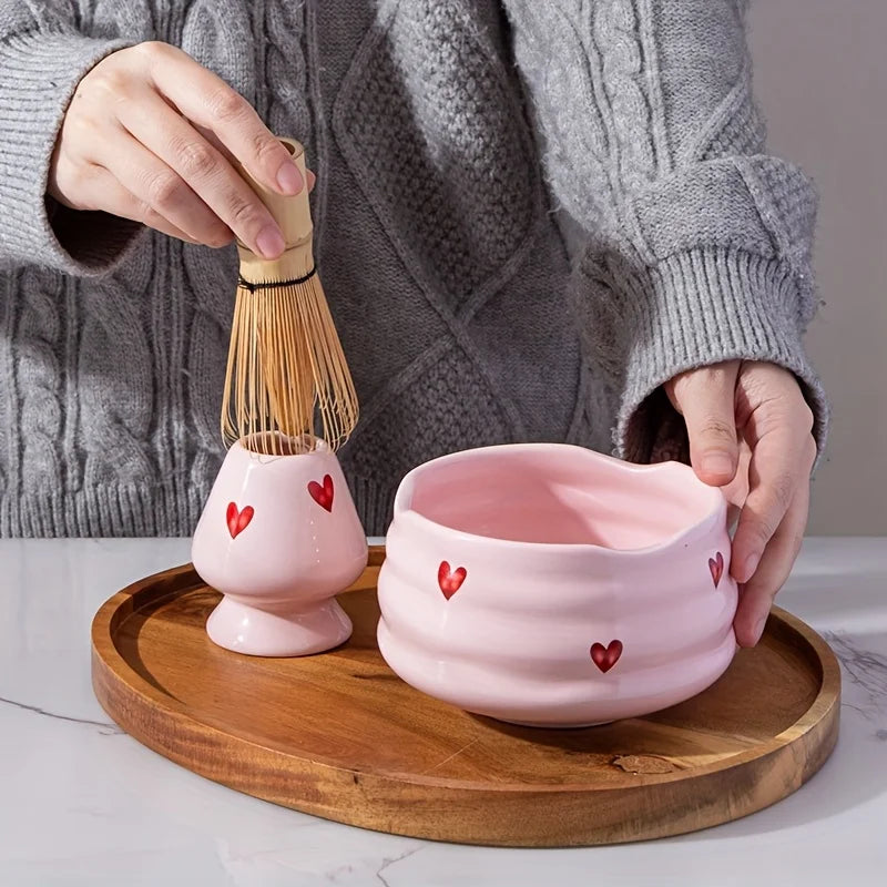 Pink Ceramic Matcha Set, 5 Pieces - view 2
