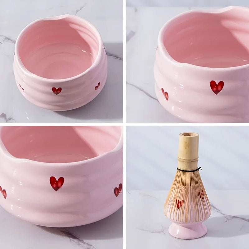Pink Ceramic Matcha Set, 5 Pieces - view 3