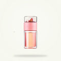Pink Glass Tea Thermos Bottle with Infuser, 7 oz Insulated