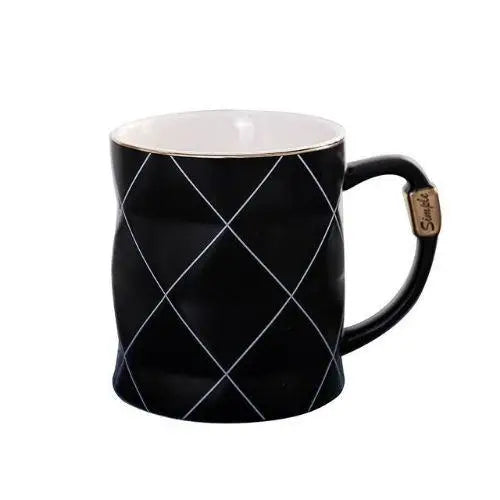 Modern polygon tea cup with steam rising