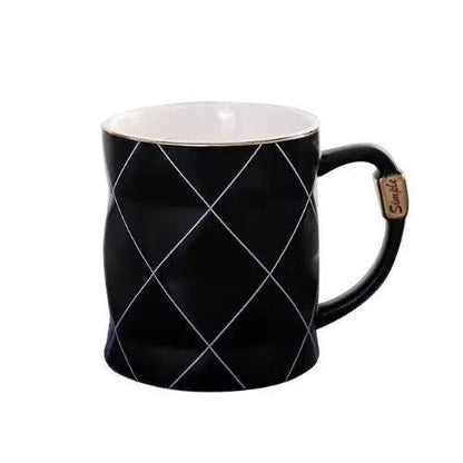 Modern polygon tea cup with steam rising