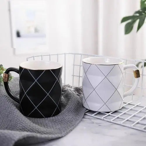 Polygon tea cup on a saucer