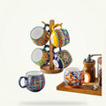 Porcelain Mug Set, 18 oz, 6 Pieces