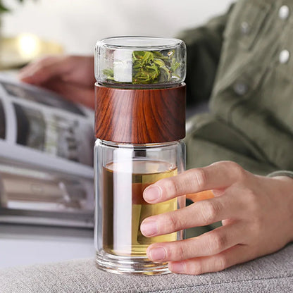 Granny Lulu portable glass teapot with removable infuser for loose leaf tea