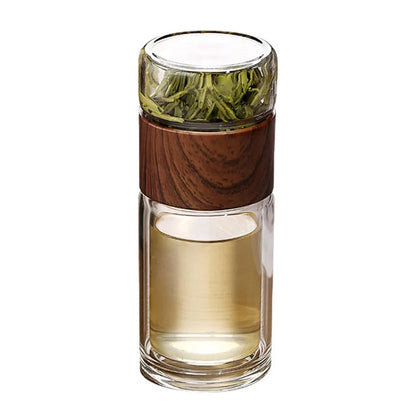 Compact 300 ml glass teapot sized for one serving of loose leaf tea