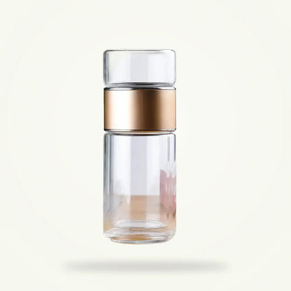 Portable Tea Infuser Bottle with Leak-Proof Sleeve, product photo on a plain background