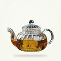 Pumpkin Glass Teapot with Built-In Strainer, 20 oz Borosilicate