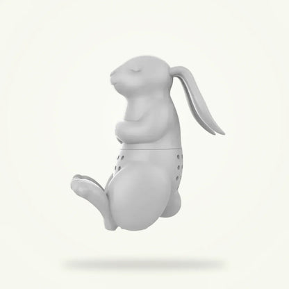 Rabbit Tea Infuser, Silicone Loose Leaf Strainer, product photo on a plain background
