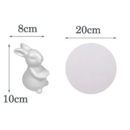 Rabbit tea tray size comparison with a teacup