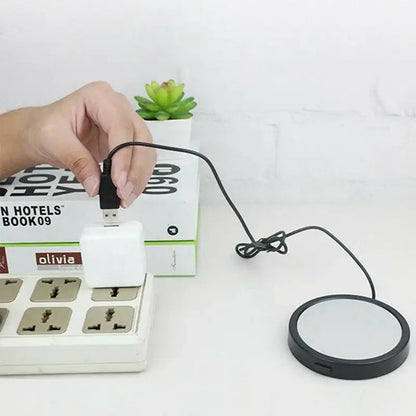 Rechargeable mug warmer with USB cable