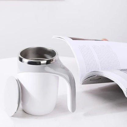 Close-up of built-in magnetic stirrer capsule at base of mug