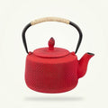 Red Japanese Cast Iron Teapot, 850 ml Enamel-Lined