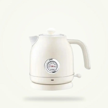 Retro White Electric Kettle 1.7L, 1800W, product photo on a plain background