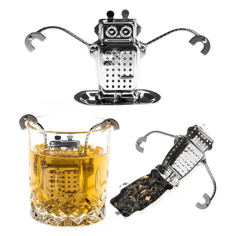Cute robot tea strainer for loose leaf tea