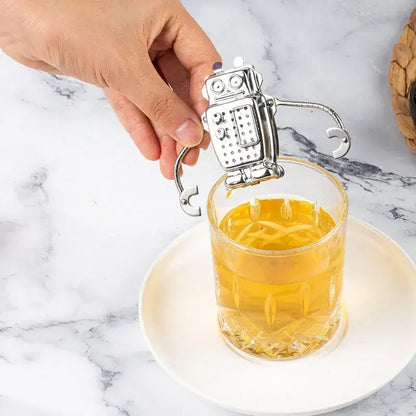 Cute tea infuser robot for loose leaf