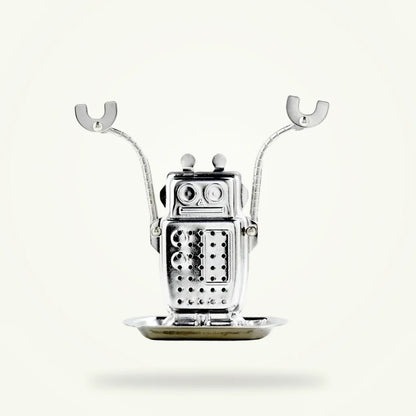 Robot Tea Infuser Stainless Steel - Cute Tea Strainer for Loose Leaf Tea, product photo on a plain background