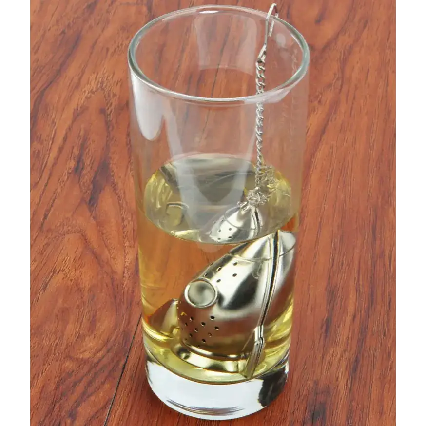 Rocket tea infuser in a teapot