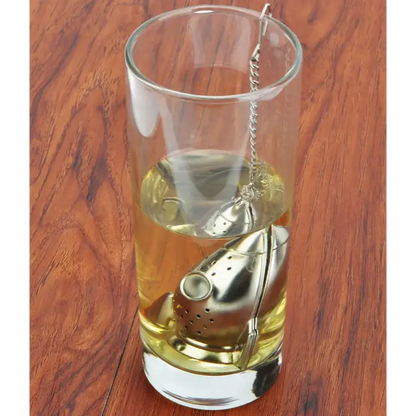 Rocket tea infuser in a teapot