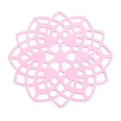 Pink rosette silicone saucer for teacup