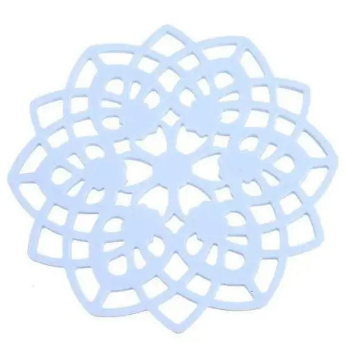 Blue rosette silicone saucer for tea cup